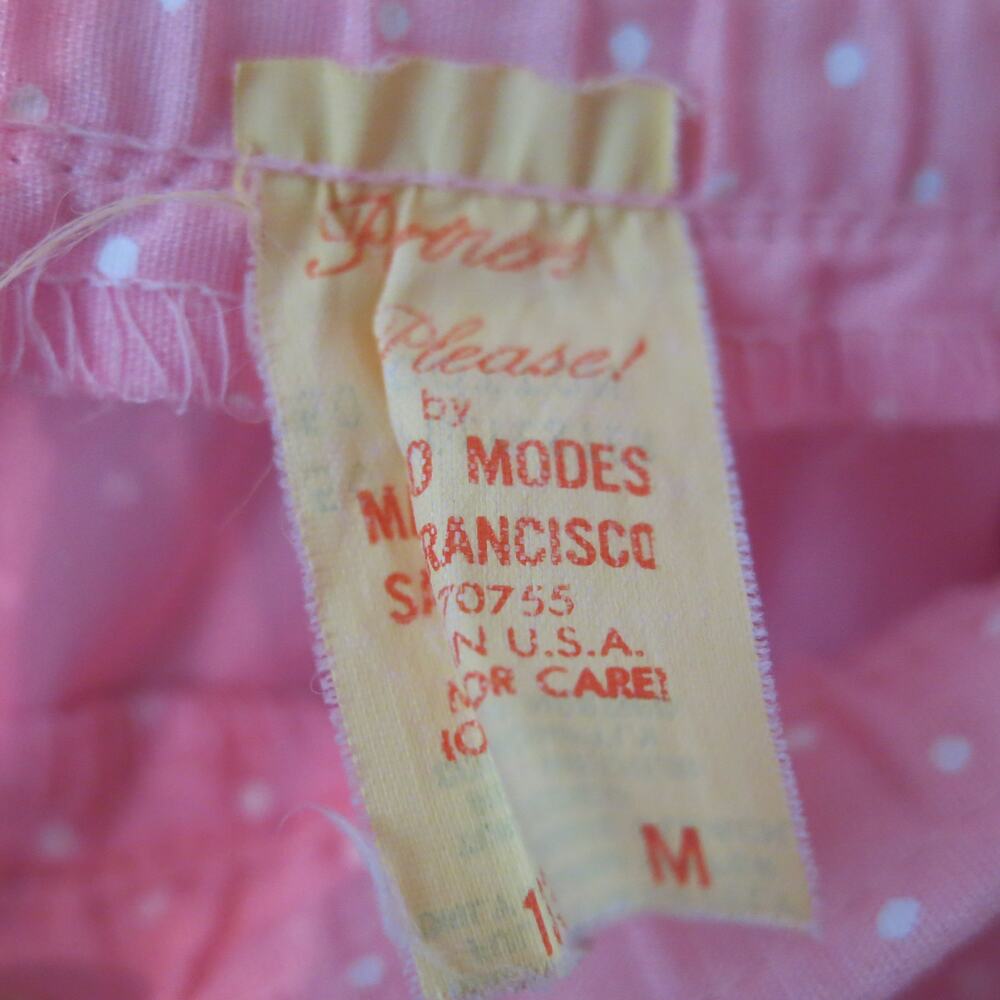 VINTAGE 70s Malco Modes Square Dancing Skirt Size M Pink Cottage Prairie Lace - Picture 6 of 7